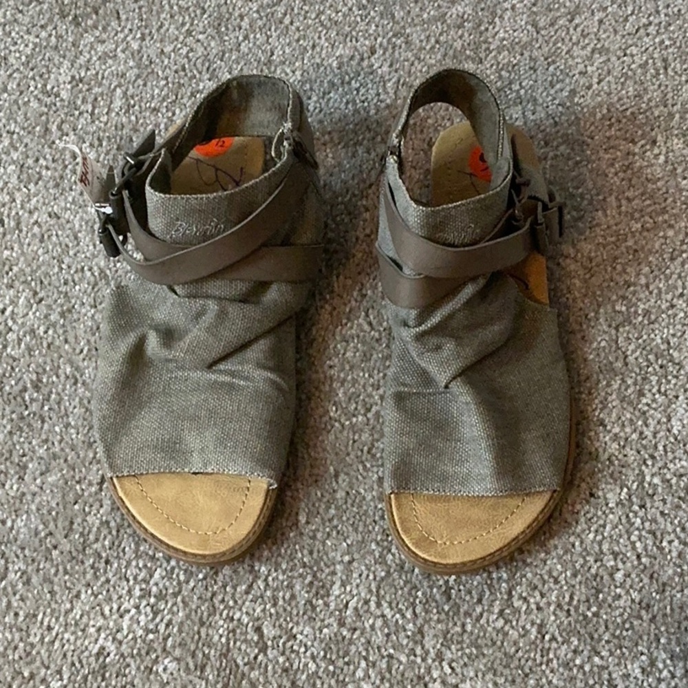 Blowfish Gray Sandals with Buckle